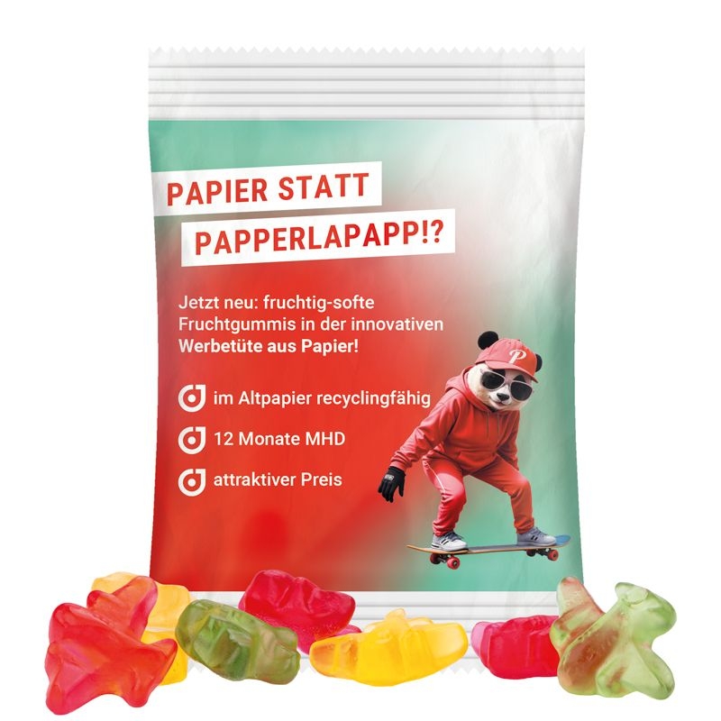 JG18062-12Minituete 15 g Trolli Fruchtgummi Standardformen_ Flugzeug_ weiss