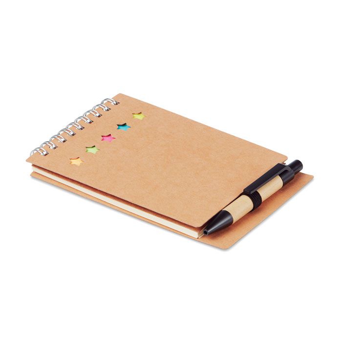 Multibook Notizbuch mit Klebezetteln, beige