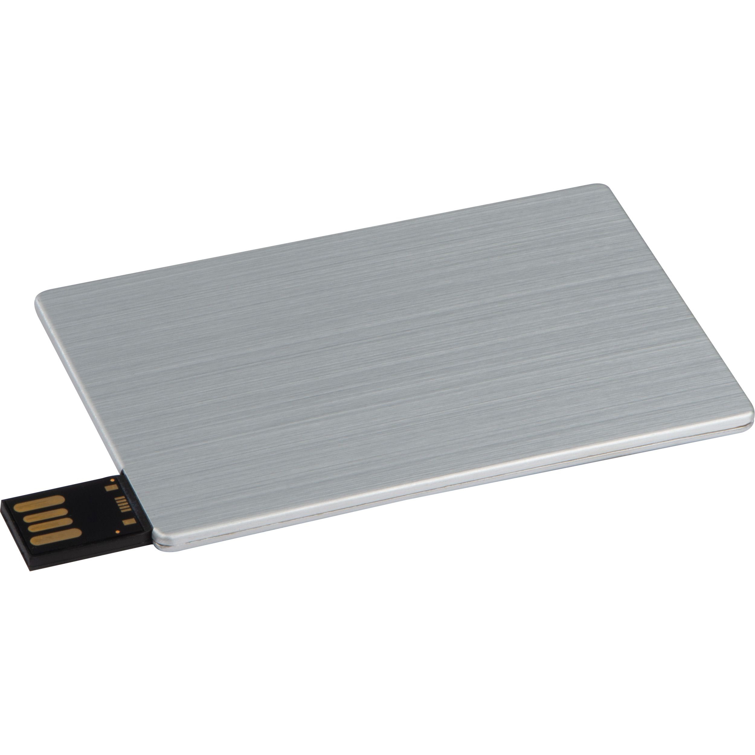 USB Karte aus Metall 4GB, silbergrau