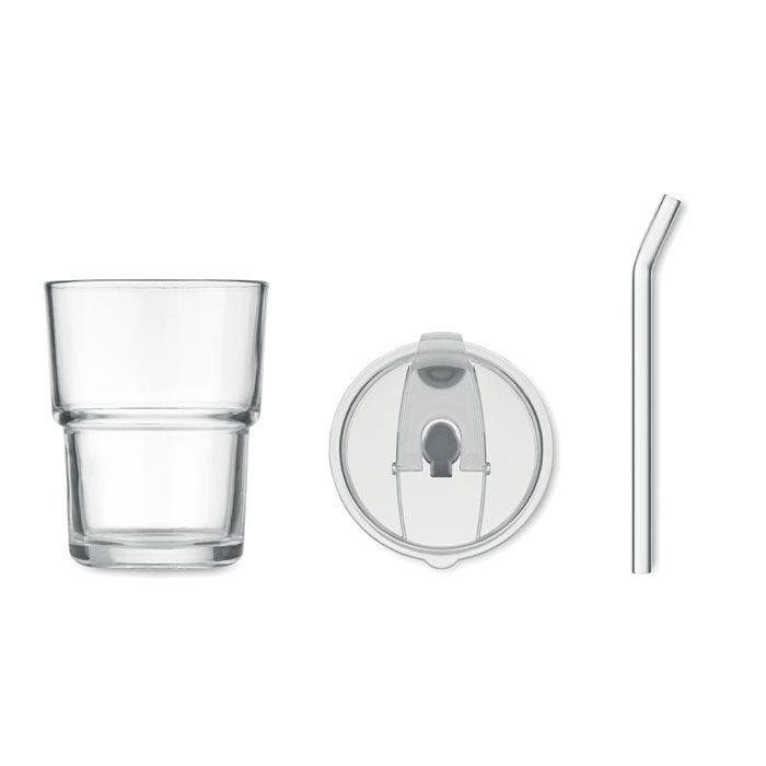 MO2502-22Sip Glasbecher mit Trinkhalm 400ml_ transparent