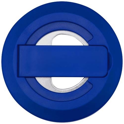 PF124461-3Ain Magnetische Smartphonehalterung  aus recyceltem Kunststoff mit Flaschenoeffner _ royalblau