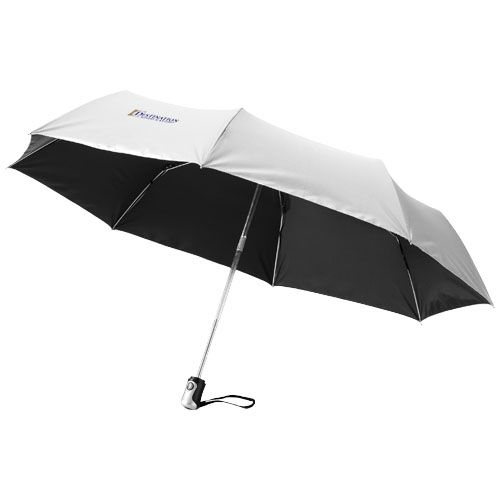PF109016-2Alex 21_5_ Vollautomatik Kompaktregenschirm_ silber_schwarz