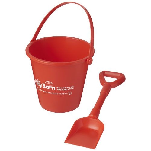 PF210241-3Tides recycelter Strandeimer und Spaten_ rot
