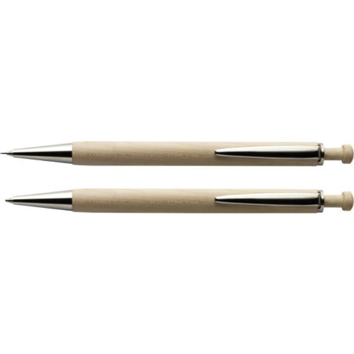 GI5741-11Schreibset aus Ahornholz Morris_ Braun