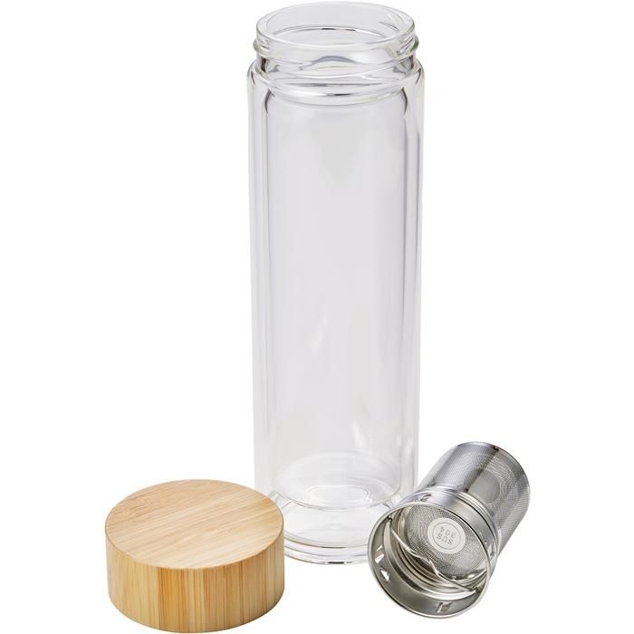 GI9135-11Doppelwandige Glasflasche Vicente_ brown