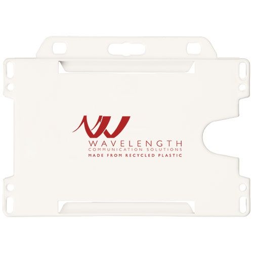 PF210193-4Vega Kartenhalter aus recyceltem Kunststoff_ weiss