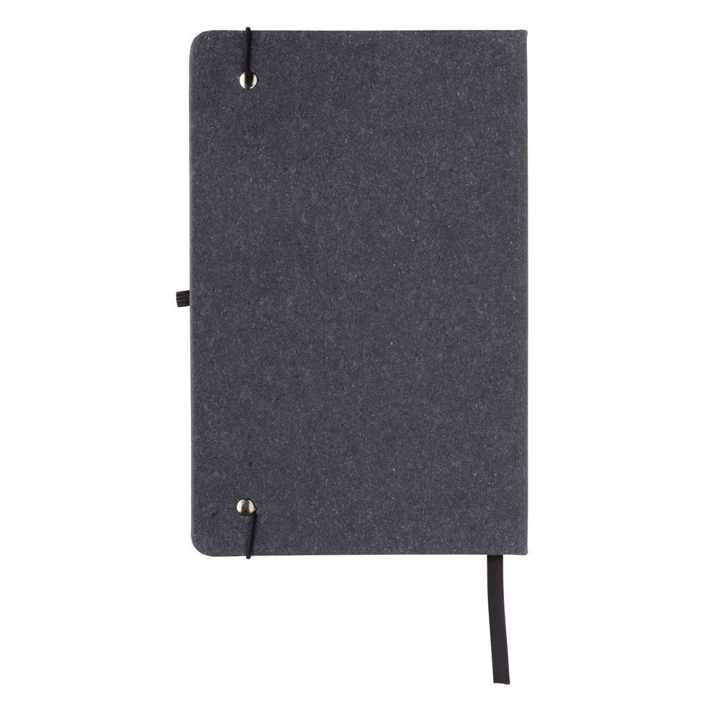XDP774.20-2A5 Hardcover Notizbuch aus GRS recyceltem PU_ grau