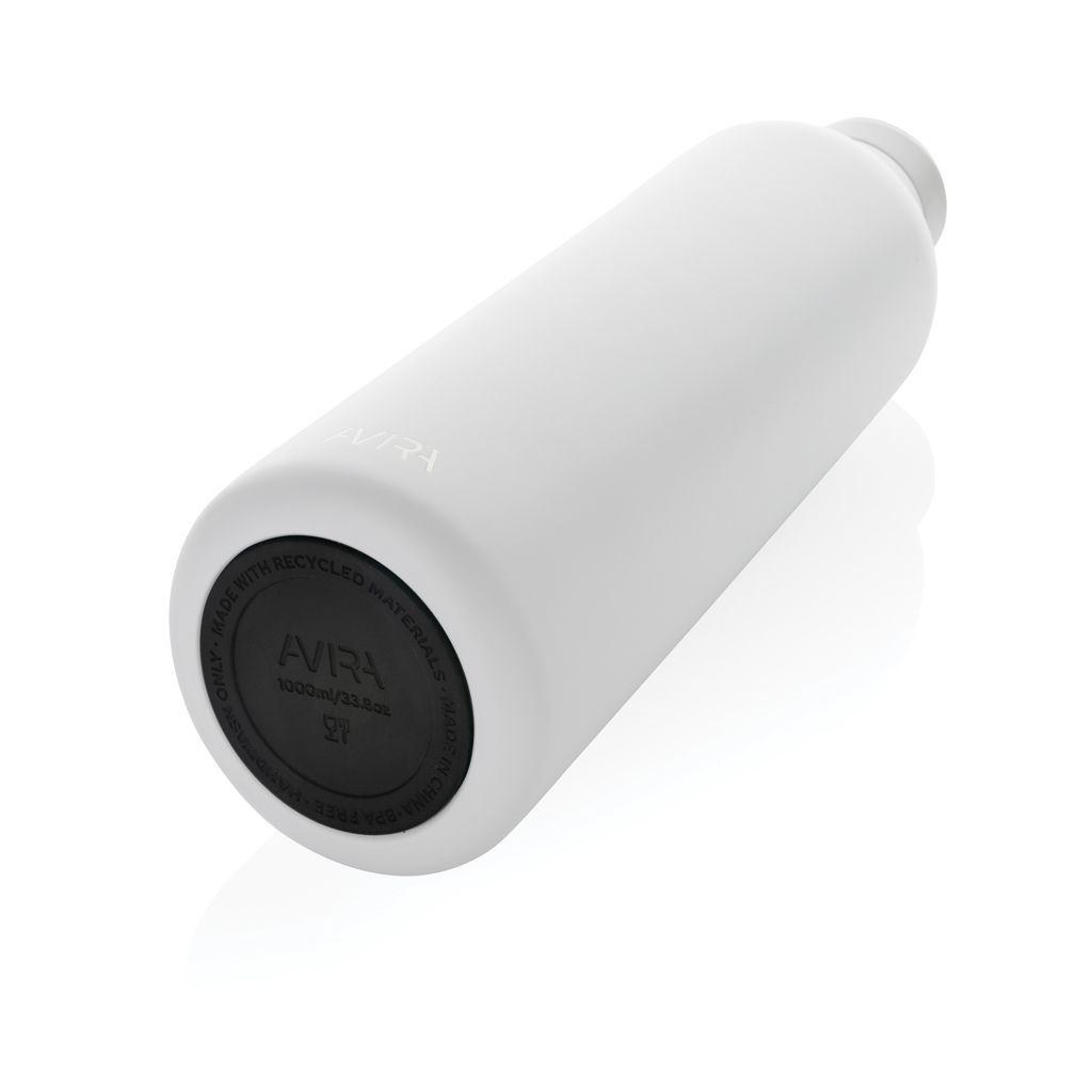 XDP438.01-3Avira Avior RCS recycelte Stainless-Steel Flasche 1L_ weiss