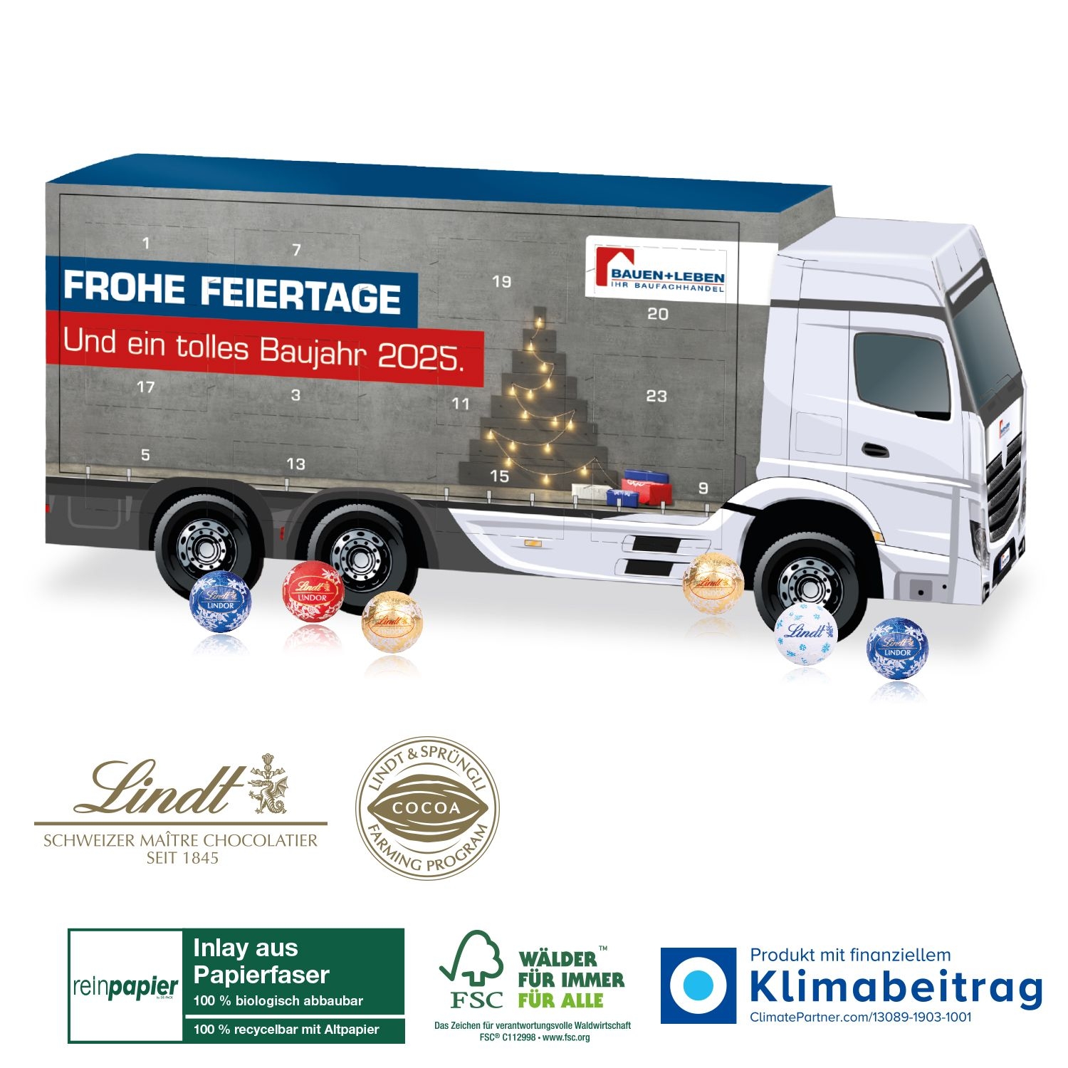 CD553533D Adventskalender Lindt „LKW“ Organic
