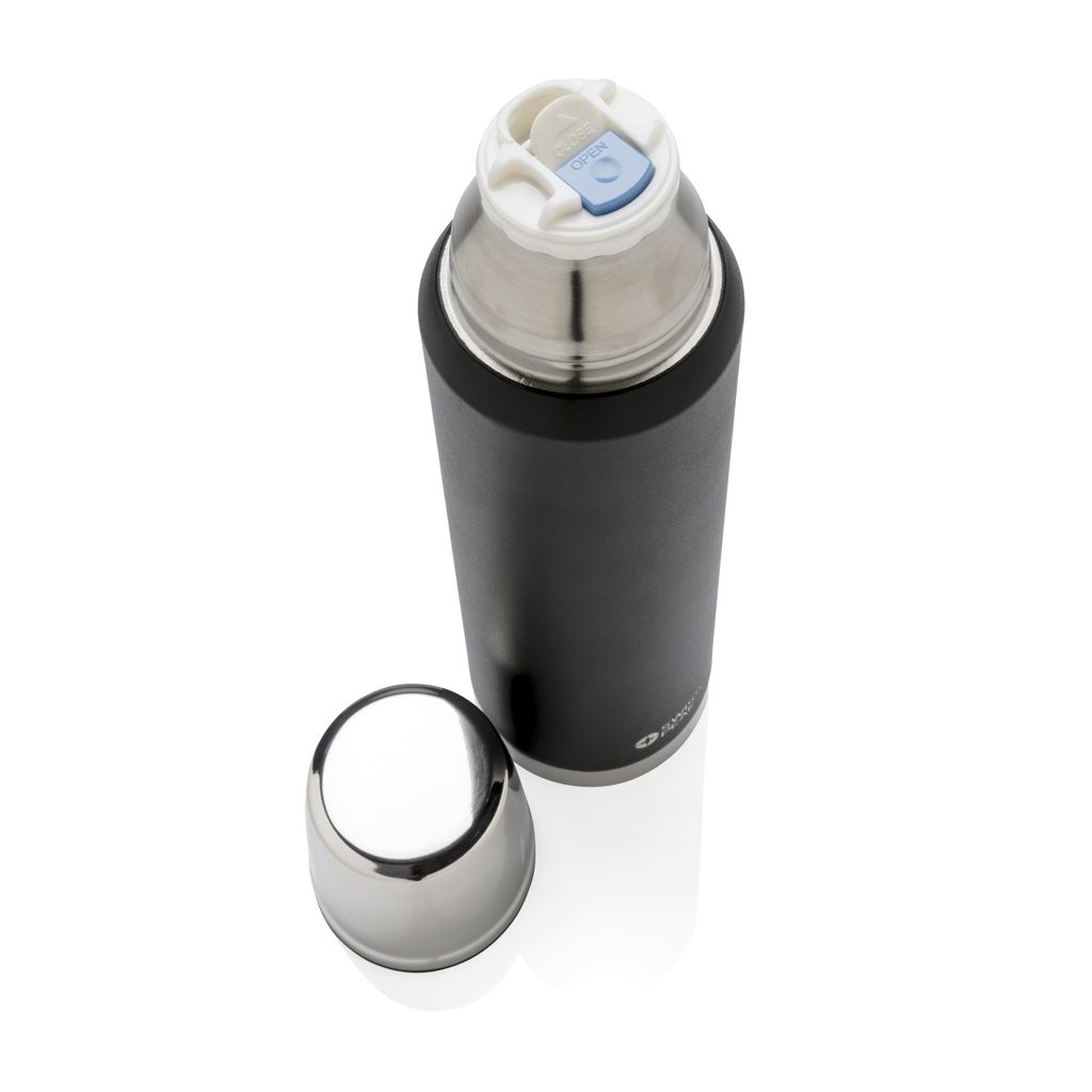 XDP433.36-1Swiss Peak Elite  1l Kupfer Vakuum Flasche_ schwarz