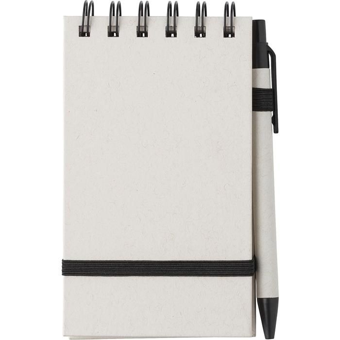 GI1042892-40Notizbuch aus recyceltem Milchkarton Martha_ schwarz_weiss