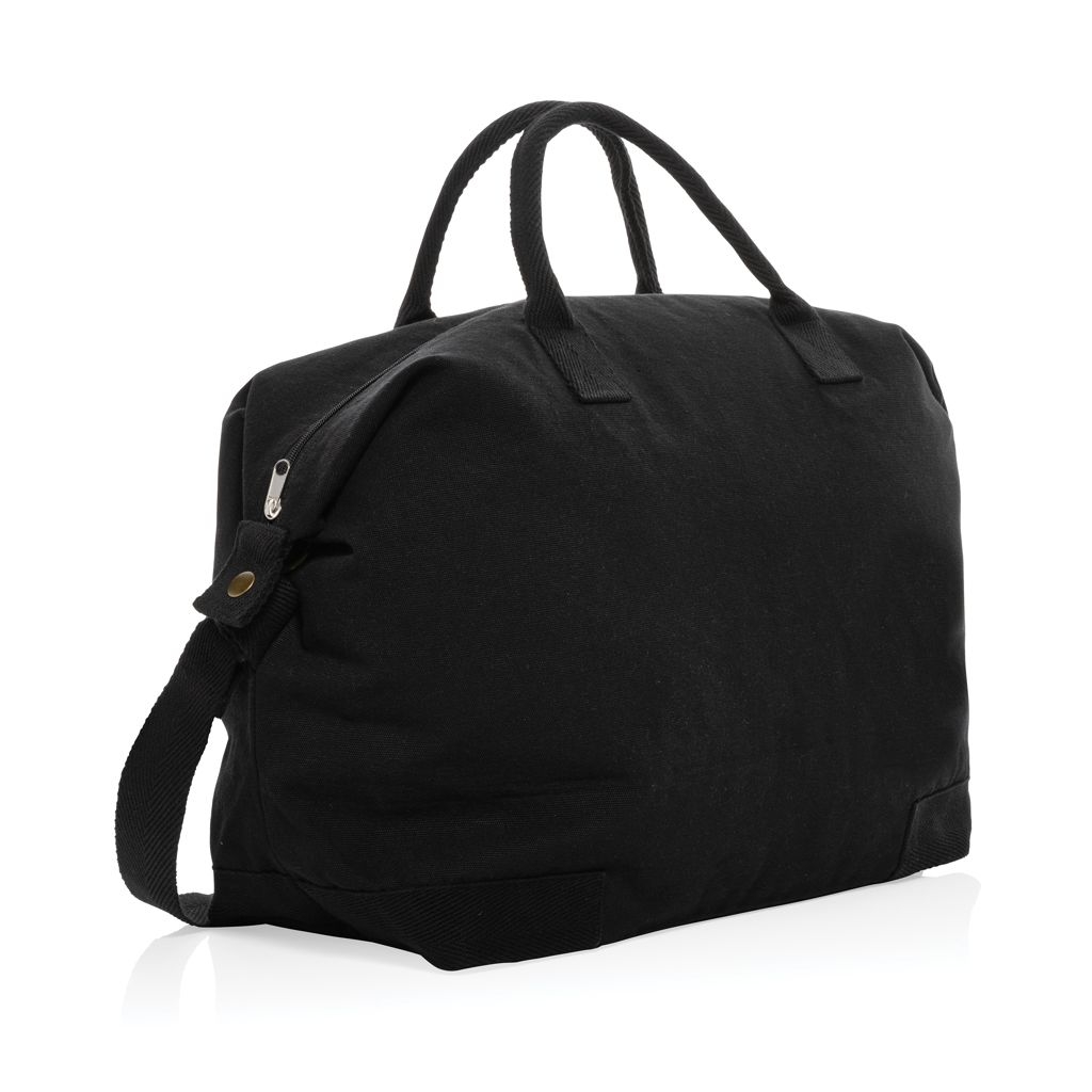 XDP707.17-1Kezar AWARE™ 500g_m² Wochenendtasche aus recyceltem Canvas_ schwarz