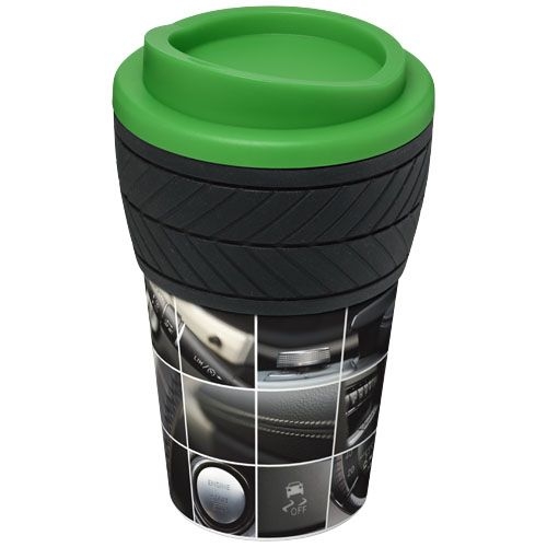 PF210088-7Brite-Americano® 350 ml Isolierbecher mit Schutzring Reifen-Design_ gruen PF210088-7Brite-Americano® 350 ml Isolierbecher mit Schutzring Reifen-Design_ gruen