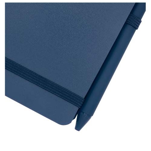 PF107902-1Thalaasa A6 Hardcover Notizbuch aus Ocean Bound Kunststoff mit Kugelschreiber _schwarze Mine_ Ozean