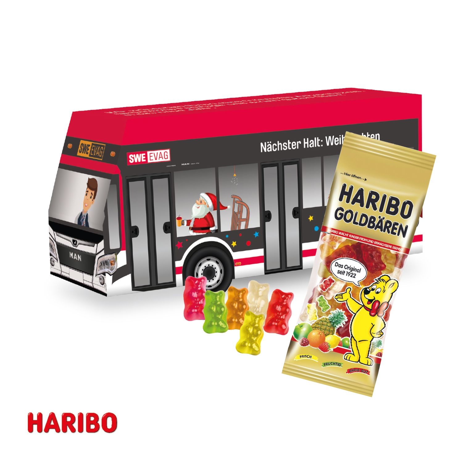 CD917023D Praesent Bus mit Haribo Goldbaeren