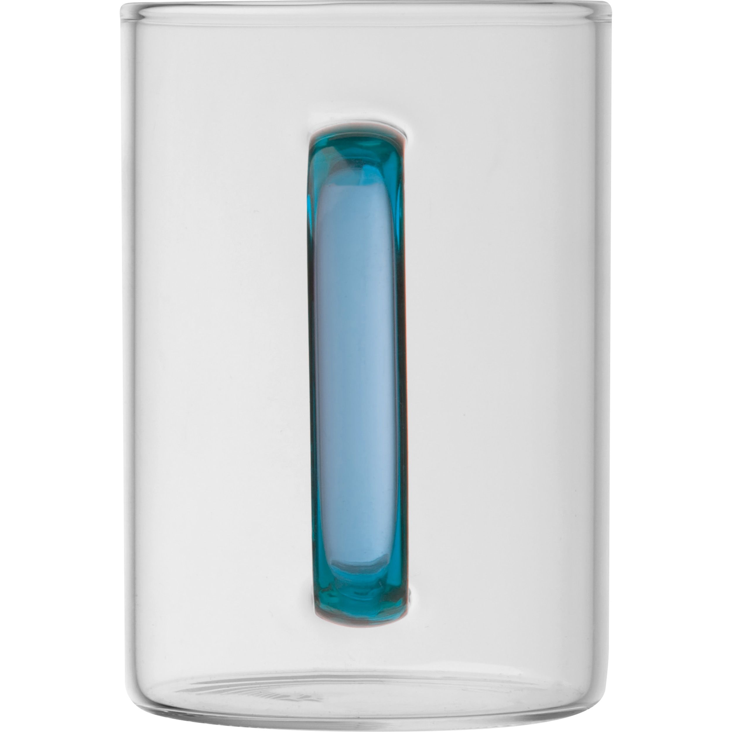 MA82340-04Glastasse mit farbigem Henkel_ 250ml_ blau