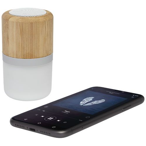 Aurea Bluetooth® Lautsprecher aus Bambus mit Licht, natur