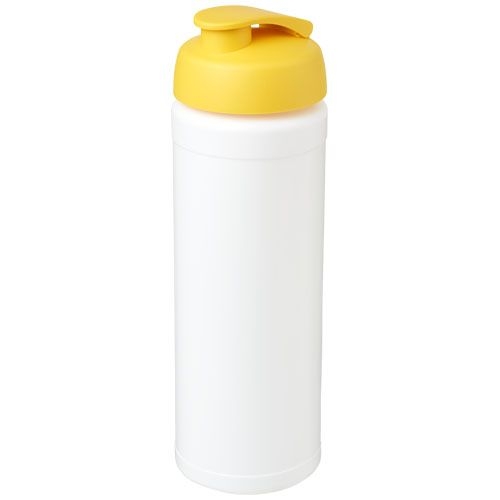 PF210074-11Baseline® Plus grip 750 ml Sportflasche mit Klappdeckel_ weiss_gelb PF210074-11Baseline® Plus grip 750 ml Sportflasche mit Klappdeckel_ weiss_gelb