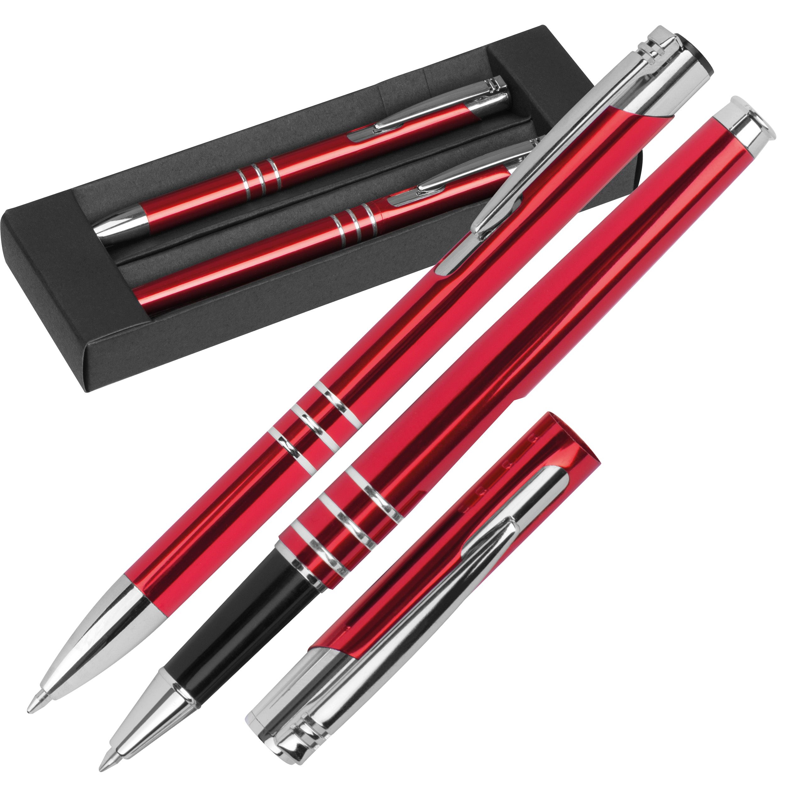 MA10761-05Schreibset bestehend aus einem Kugelschreiber und einem Rollerball_ rot MA10761-05Schreibset bestehend aus einem Kugelschreiber und einem Rollerball_ rot