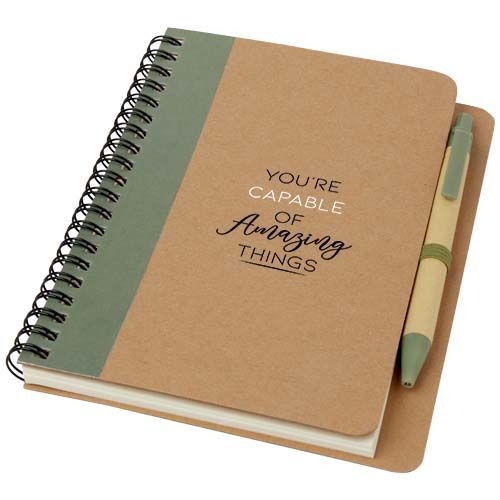 PF106268-4Priestly A6 Recycling Notizbuch mit Stift_ heather gruen_natur