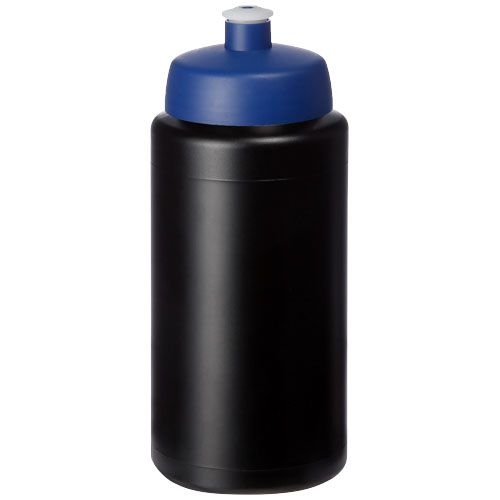 PF210687-14Baseline® Plus grip 500 ml Sportflasche mit Sportdeckel_ schwarz_blau PF210687-14Baseline® Plus grip 500 ml Sportflasche mit Sportdeckel_ schwarz_blau