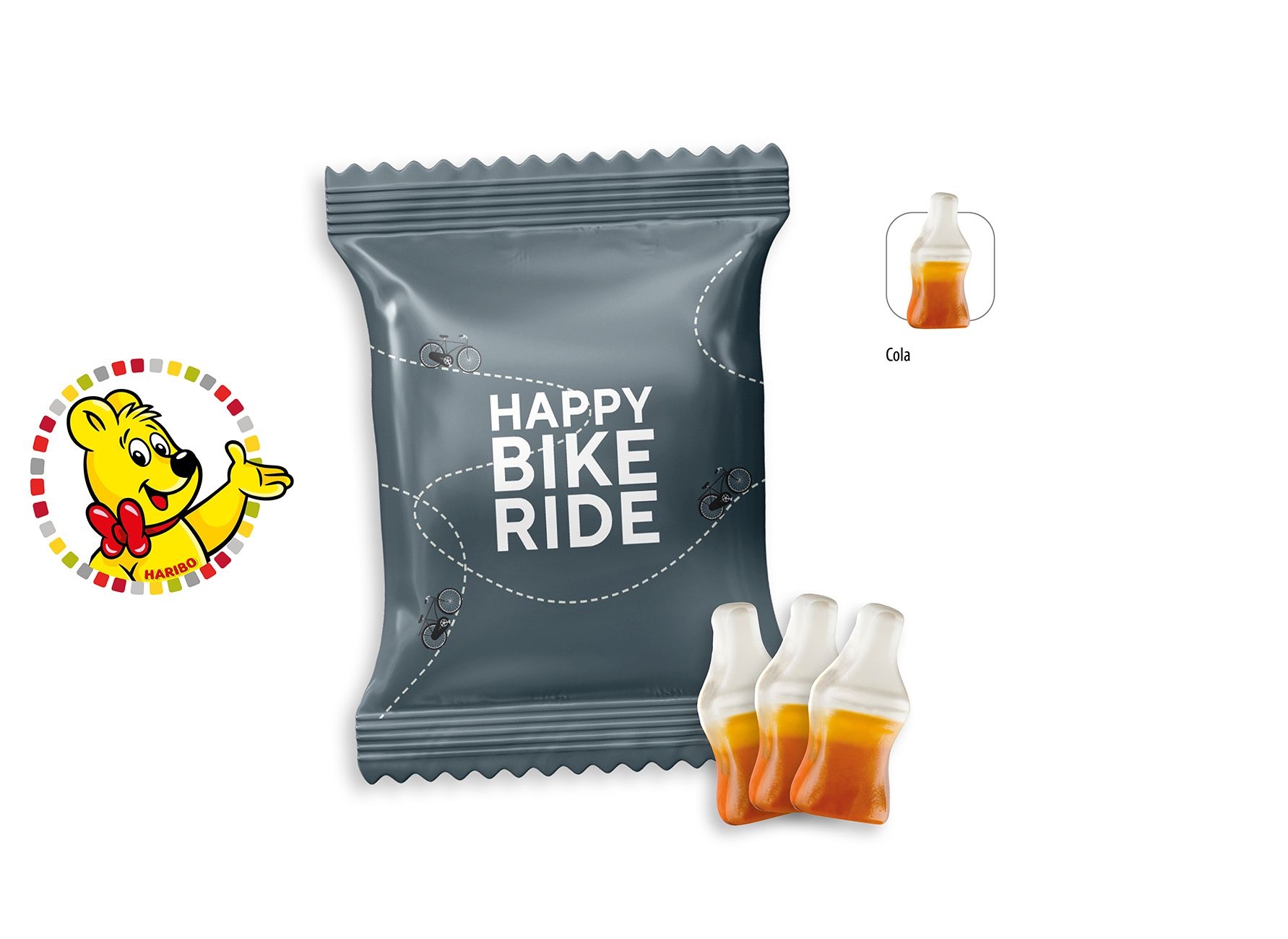 SW0122-1HARIBO Happy Cola Werbetuete_HARIBO Happy-Cola_ Folie weiss SW0122-1HARIBO Happy Cola Werbetuete_HARIBO Happy-Cola_ Folie weiss