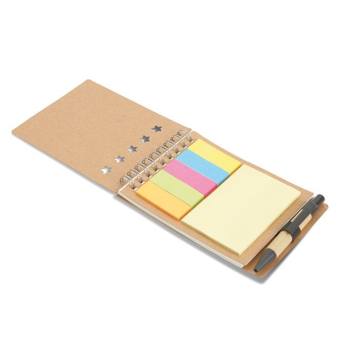 MO8107-13Multibook Notizbuch mit Klebezetteln_ beige