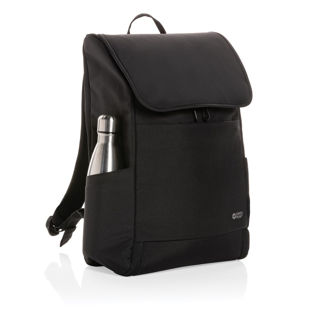 XDP763.04-1Swiss Peak Fern AWARE™ RPET 15_6_ Rucksack mit Allover-Zip_ schwarz