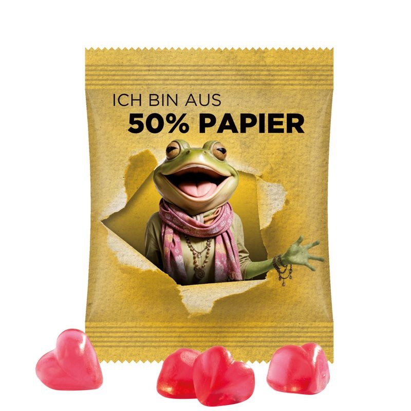 JG17062-1Minituete 15g_ Fruchtgummi Standardformen_ Herz_ transparente Folie