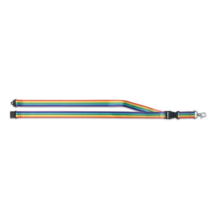MO6423-99Bowyard Regenbogen Lanyard RPET_ multicolour