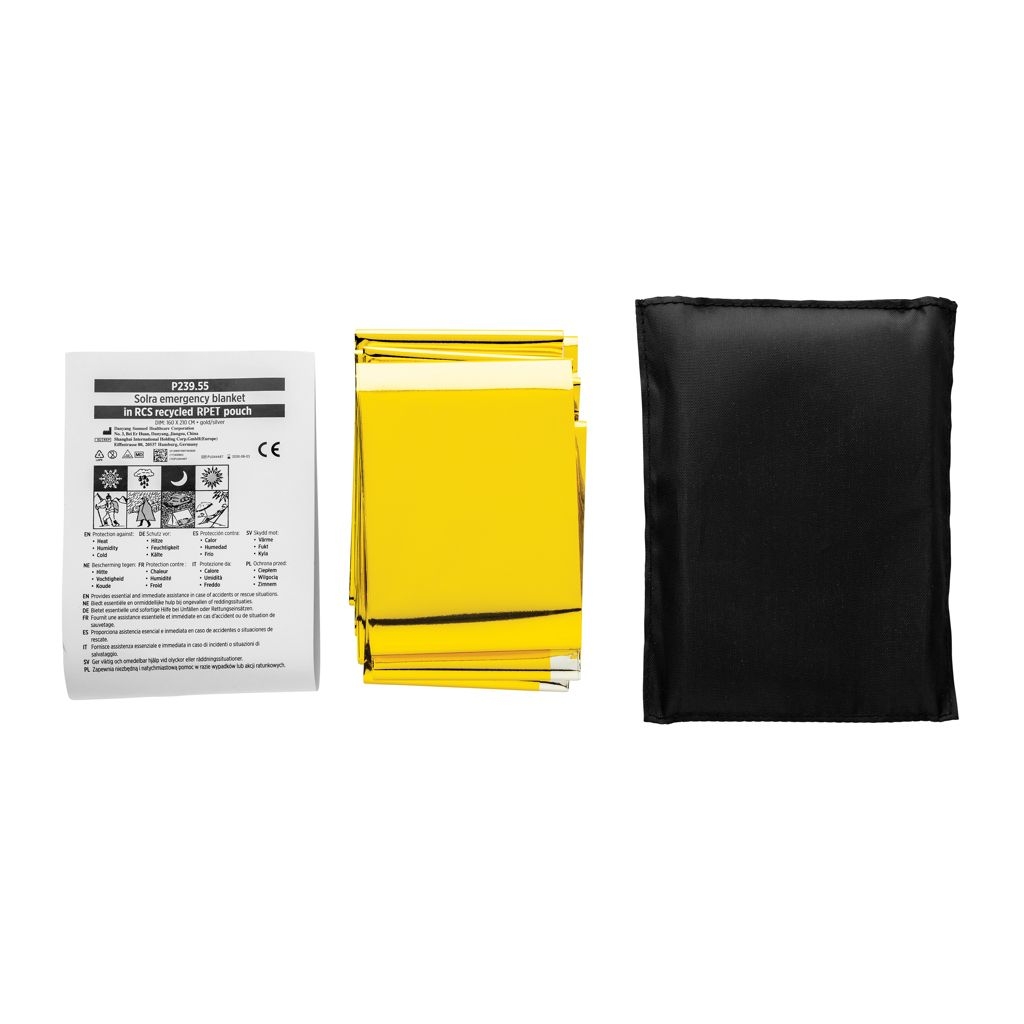 XDP239.55-01Solra-Rettungsdecke in RCS-Tasche aus recyceltem RPET_ schwarz