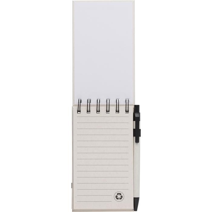 GI1042892-40Notizbuch aus recyceltem Milchkarton Martha_ schwarz_weiss