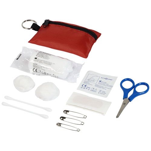 PF122009-3Valdemar 16-teilige Erste-Hilfe-Tasche mit Schluesselanhaenger_ rot PF122009-3Valdemar 16-teilige Erste-Hilfe-Tasche mit Schluesselanhaenger_ rot