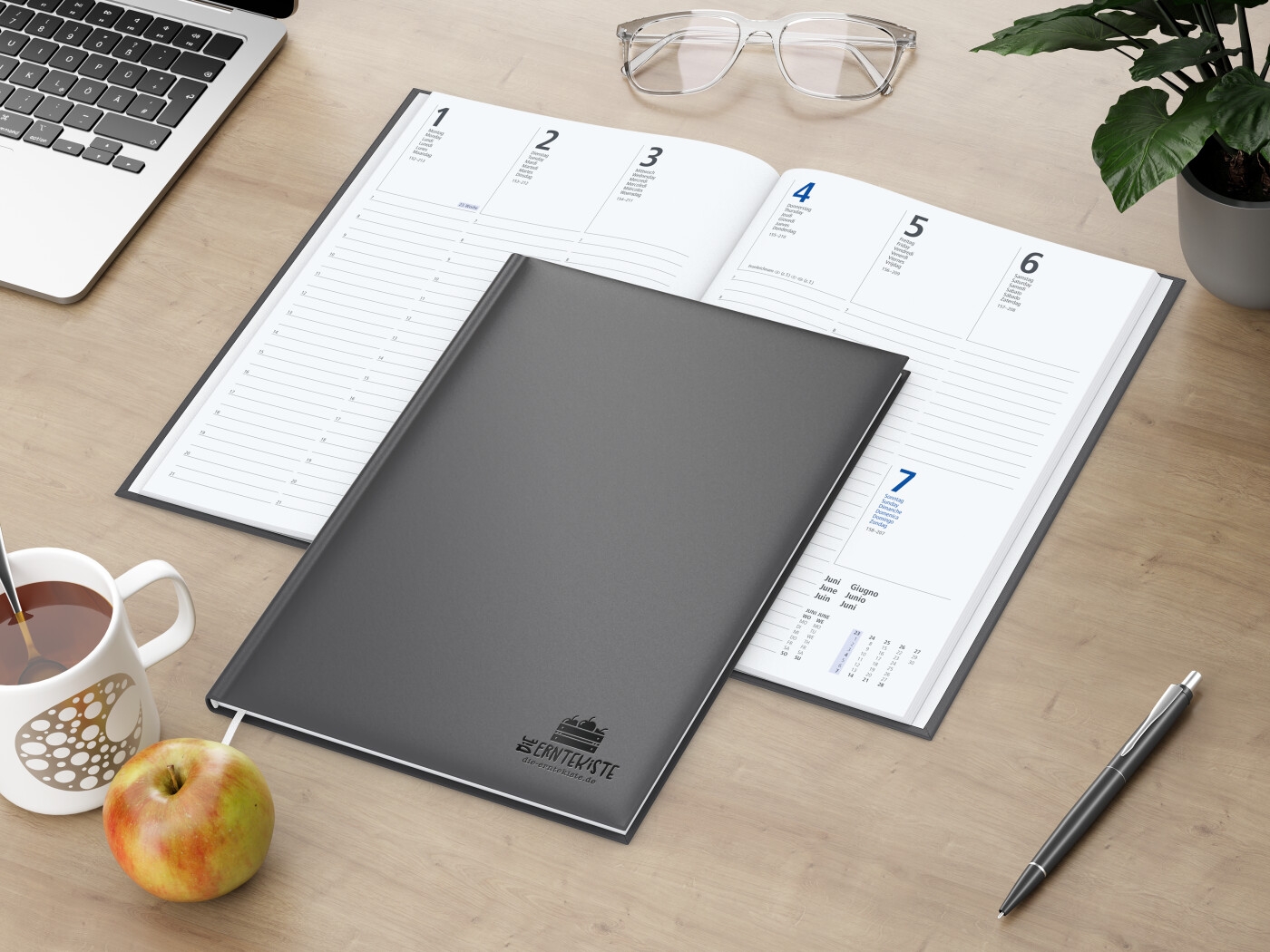 GE0022-ANBWochentimer Media_ anthrazit_ Schwarzpraegung