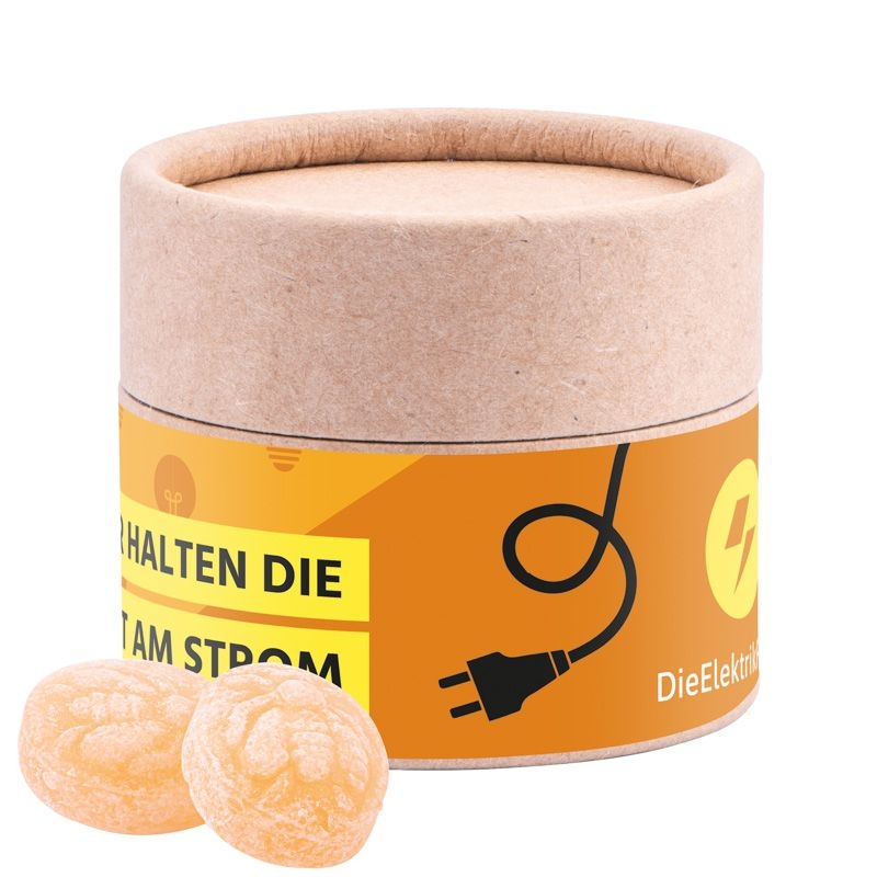 JG10005-1Papierdose Eco Mini Bonbons_ Honigbienen-Bonbons