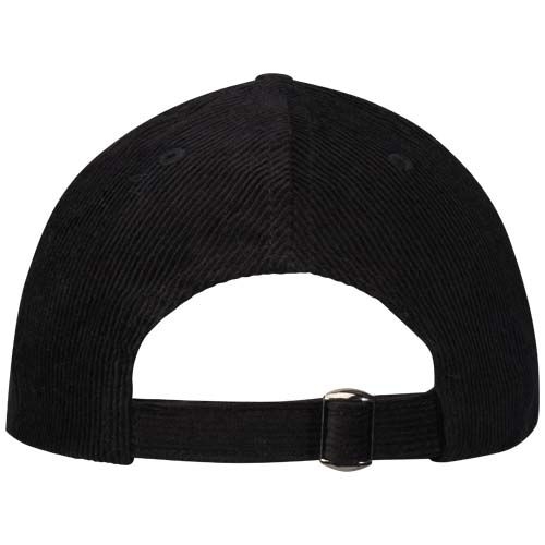 PF111073-4Hutton Kappe aus recyceltem Cord mit 6 Segmenten_ schwarz