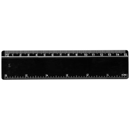 PF210467-6Refari 15 cm Lineal aus recyceltem Kunststoff_ schwarz
