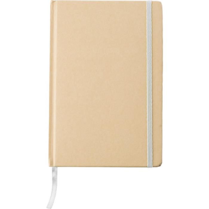 GI818553-02Notizbuch aus recyceltem Papier _A5_ Gianni_ Weiss