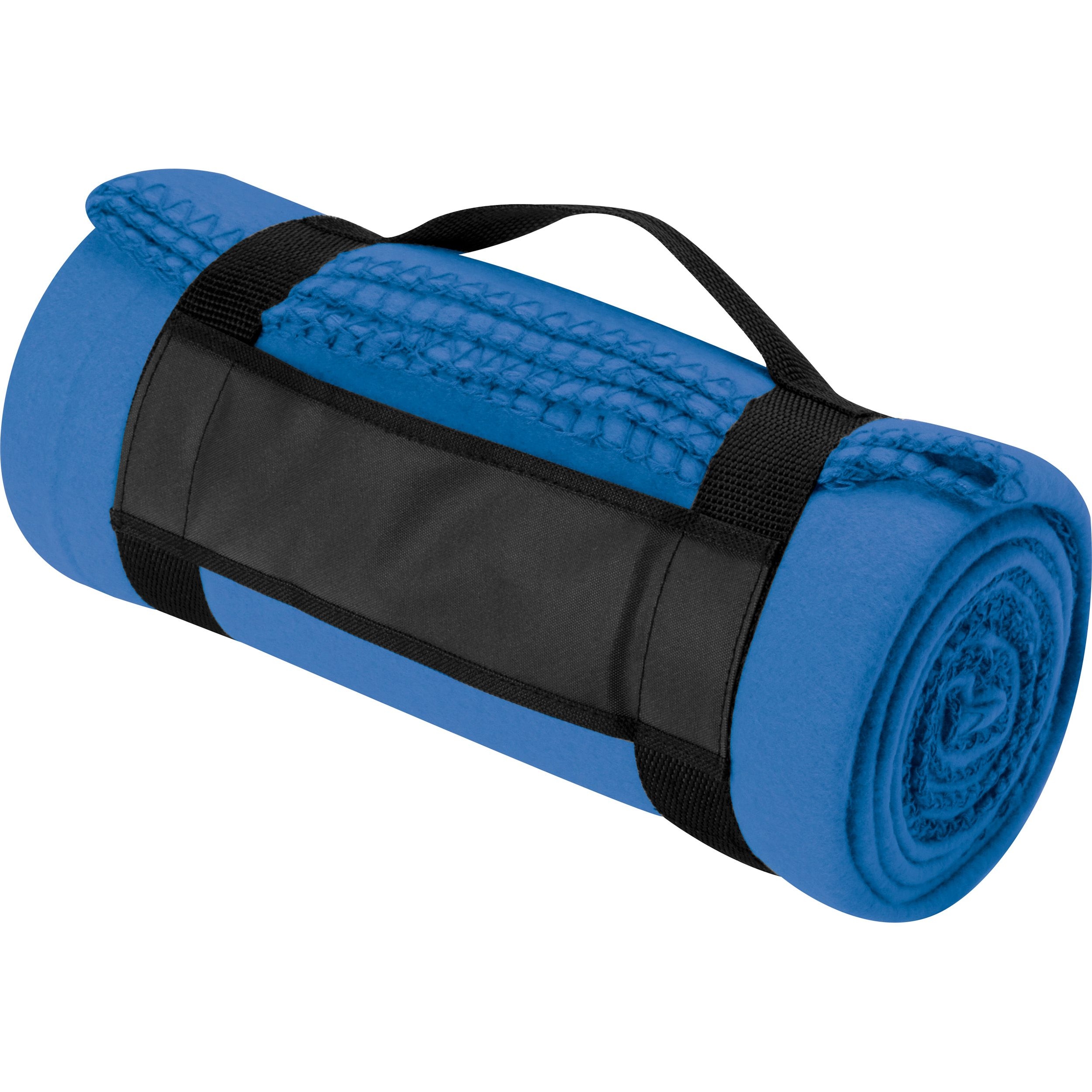 MA66902-04Fleecedecke mit Tragebanderole GIANFRANCO_ blau