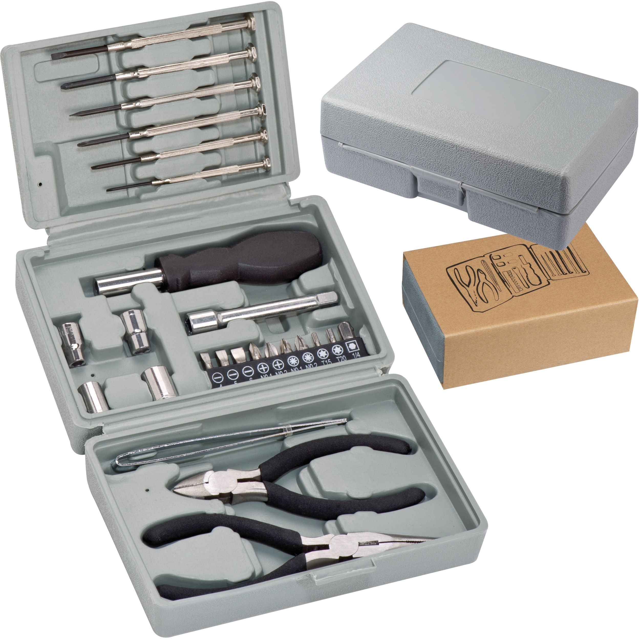 MA88002-0725 teiliger Werkzeugkoffer_ silbergrau