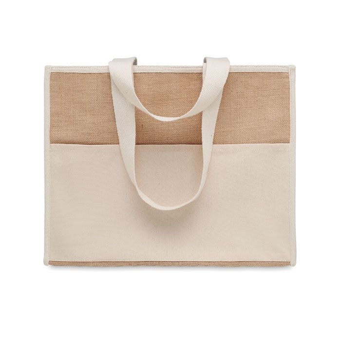 MO6160-13Campo De Geli Jute-Canvas Shopping Tasche_ beige