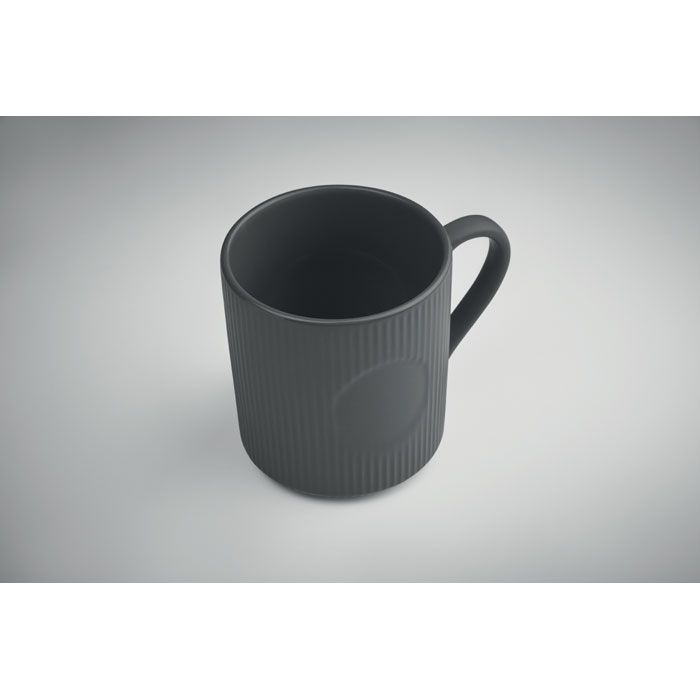 MO2397-15Ribmug Keramikbecher matt 340ml_ steingrau