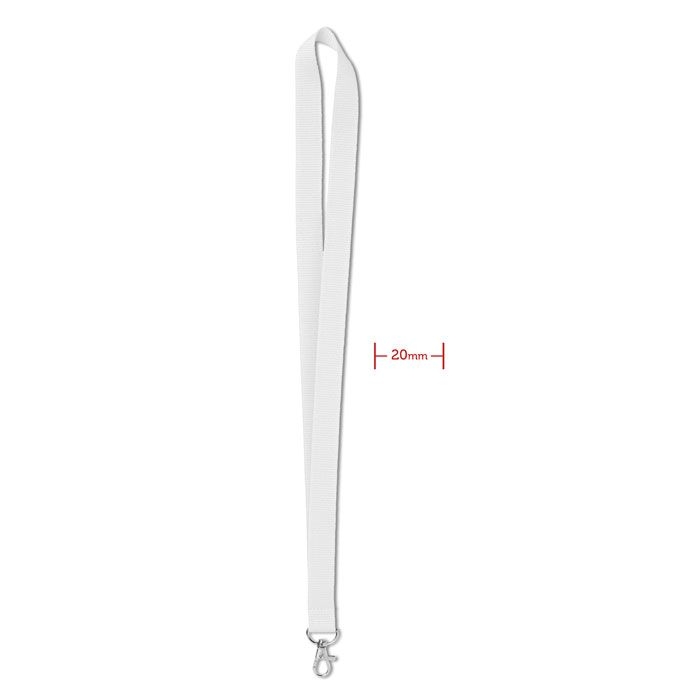 MO9058-06Simple Lany Lanyard 20mm_ Weiss MO9058-06Simple Lany Lanyard 20mm_ Weiss