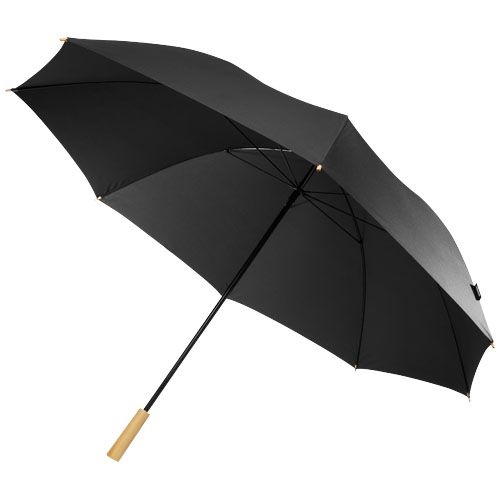 PF109409-3Romee 30'' windbestaendiger Golfschirm aus recyceltem PET_ schwarz