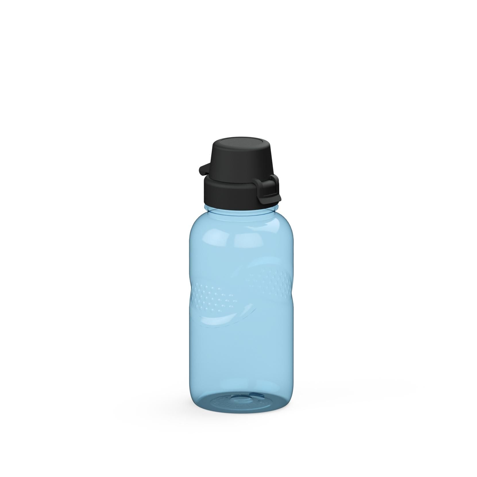 EL01564-4Trinkflasche Carve _School_ 500 ml_ transparent-blau_ schwarz