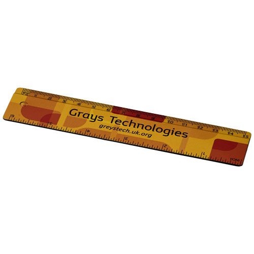 PF210534Terran 15 cm Lineal aus 100 % recyceltem Kunststoff