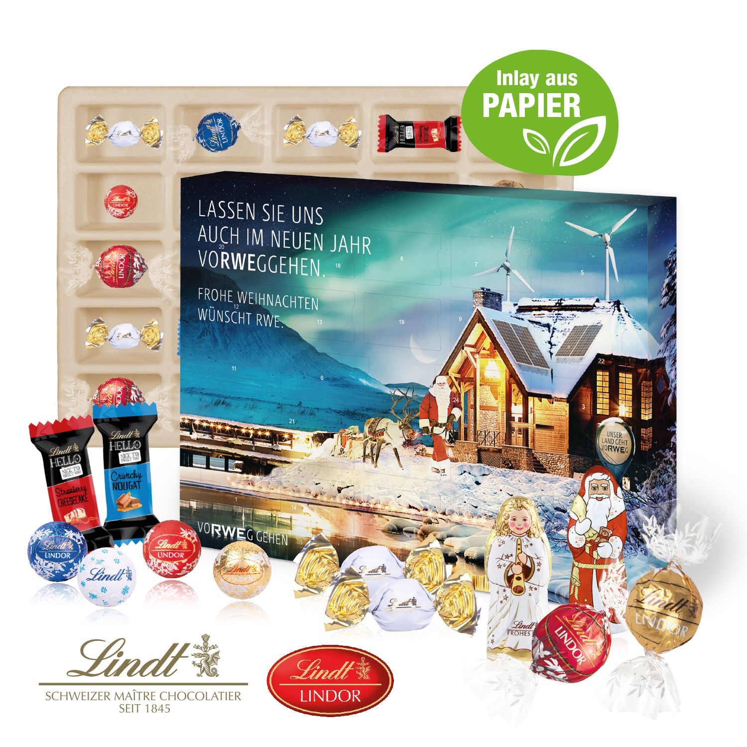CD55401Adventskalender Lindt _Premium Selection_ Inlay aus Papier