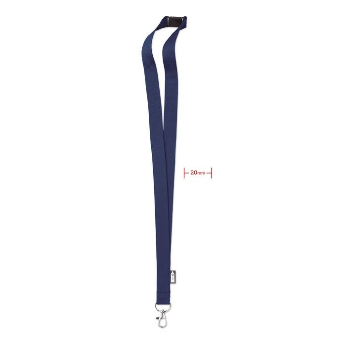 MO6100-04Lany Rpet Lanyard RPET 20mm_ blau