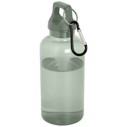 PF100778-12Oregon 400 ml RCS-zertifizierte Trinkflasche aus recyceltem Kunststoff mit Karabiner _ heather gruen