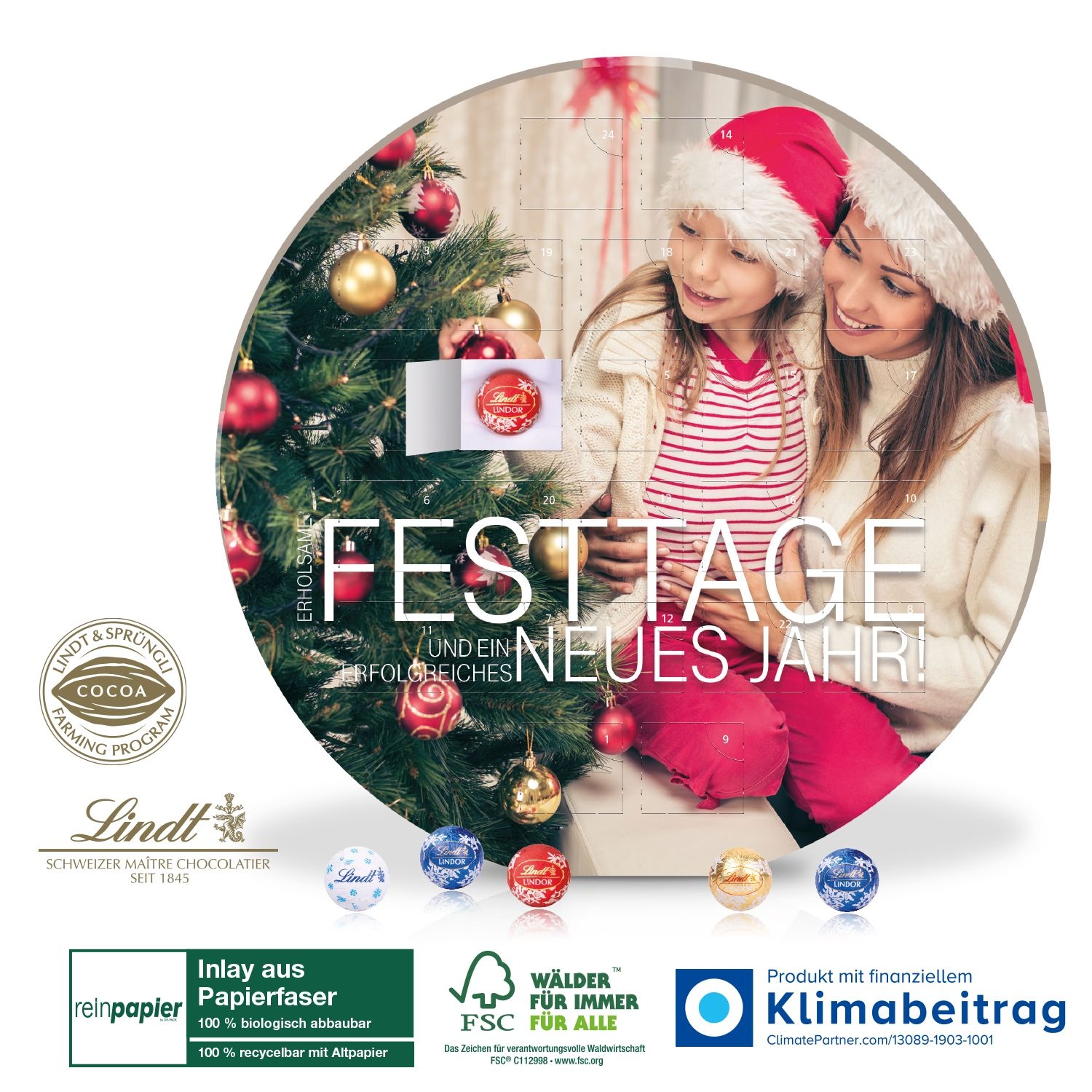CD55317Adventskalender Lindt „Centro“ Organic